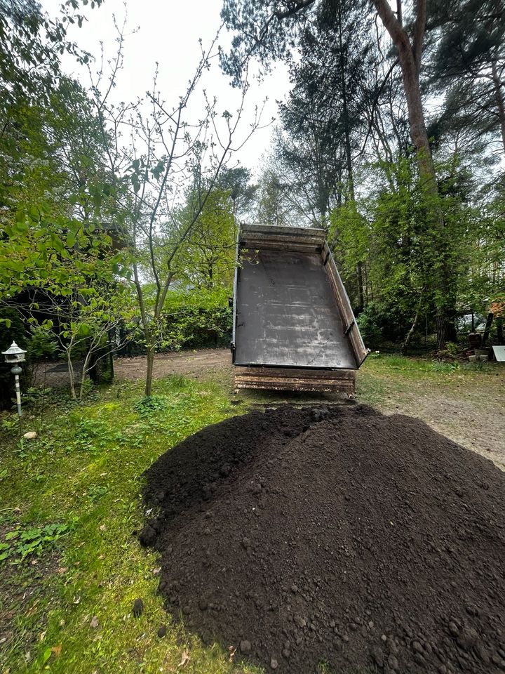 Anlieferung von Mutterboden, Kies, Sand, Splitt, Recycling etc. in Wandlitz