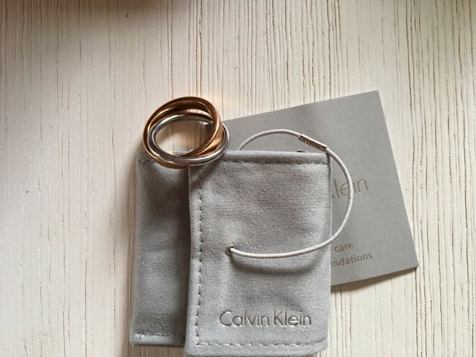 Ring Calvin Klein Fingerring 2 cm bicolor Roségold Silber Neu OVP in Buchholz in der Nordheide