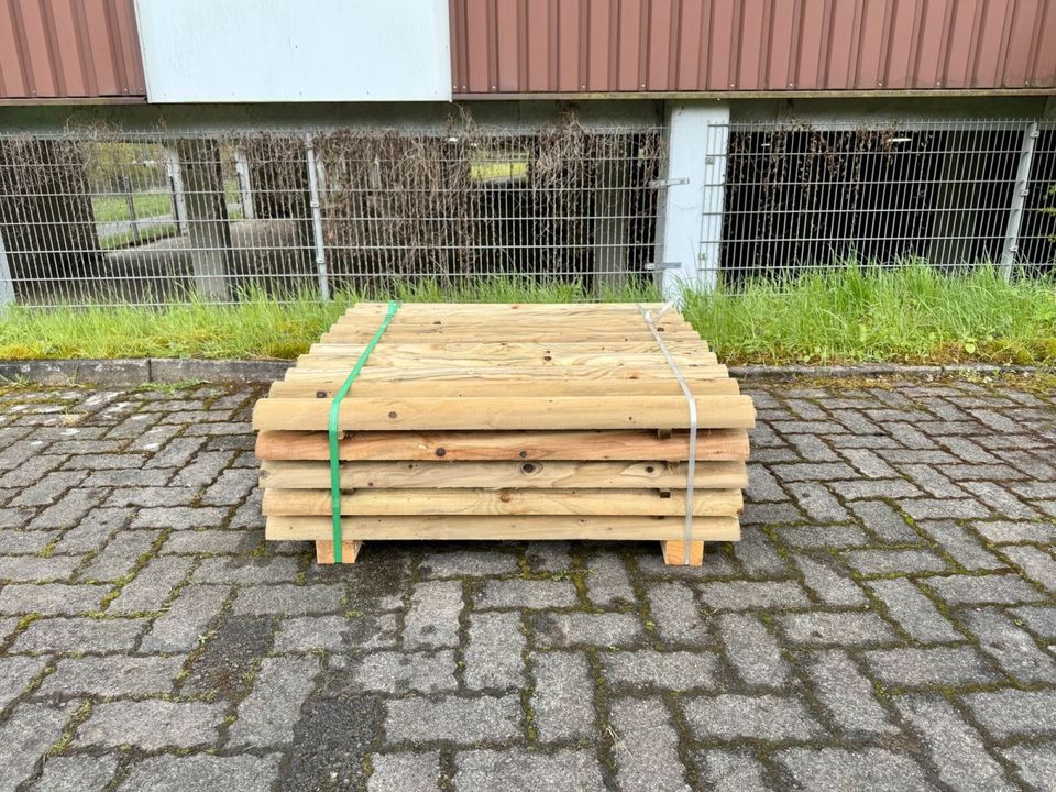 Palisade Holz Halbrund Halbholz Beeteinfassung - 14x50 - KDI in Lennestadt