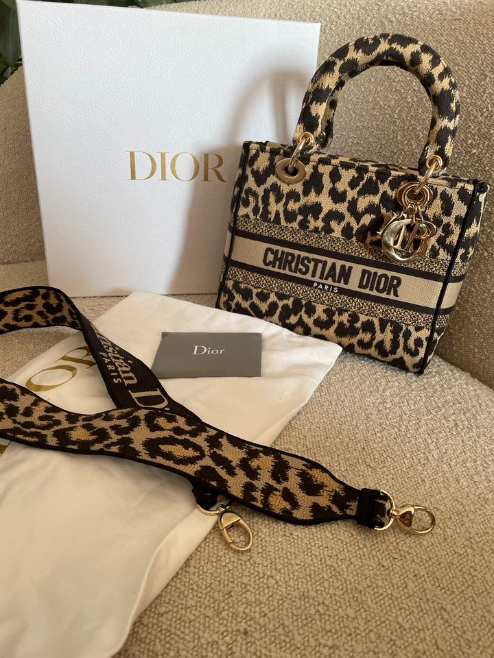 Original Dior Lady D-Lite Tasche Leopard medium Fullset NP4700€ in Haltern am See