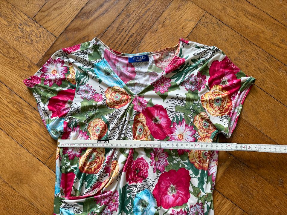 Fließendes Sommer-Kleid mit Blumendruck ca. Gr. 38 Fifilles Paris in Berlin