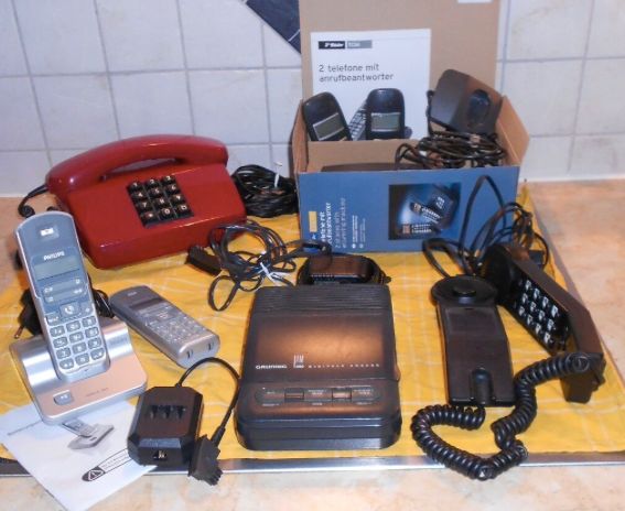 RETRO Sammlung Telefon Mobiltelefon Kabel Philips TCM TAE Sammler in Weil a. Lech