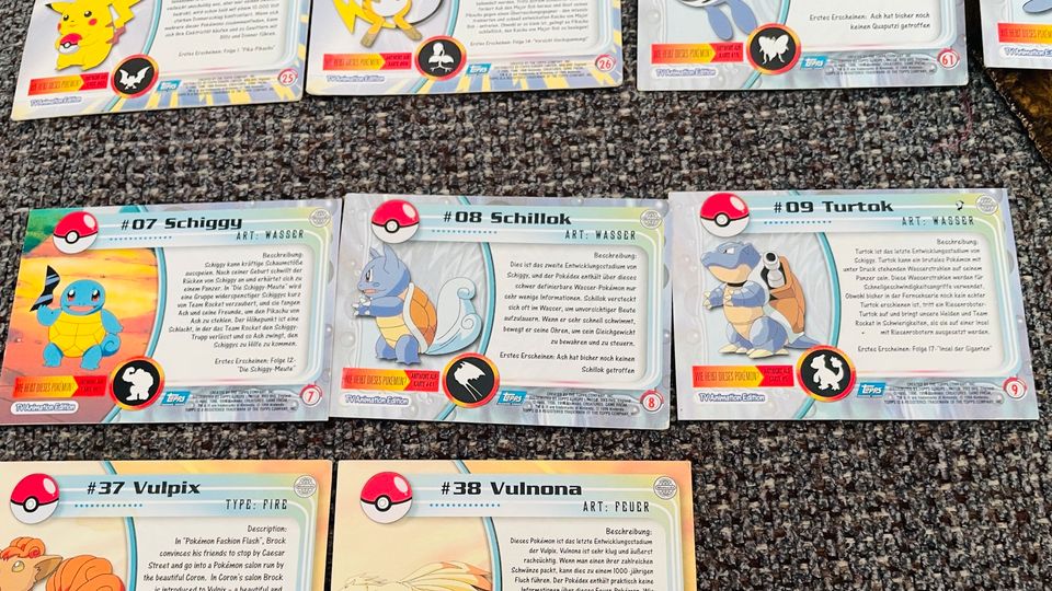 3 Pokémon Karten Topps - TV Animation Edition in Kettig