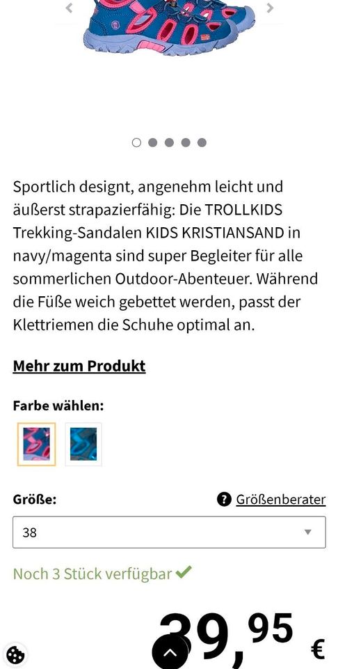 Outdoorsandalen TROLLKIDS NEU Trekking Sandalen wie Jack Wolfskin in Neuss