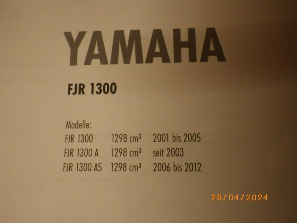 ## Haynes Reparaturhandbuch Yamaha FJR 1300, 2001-2012 ## in Hatten