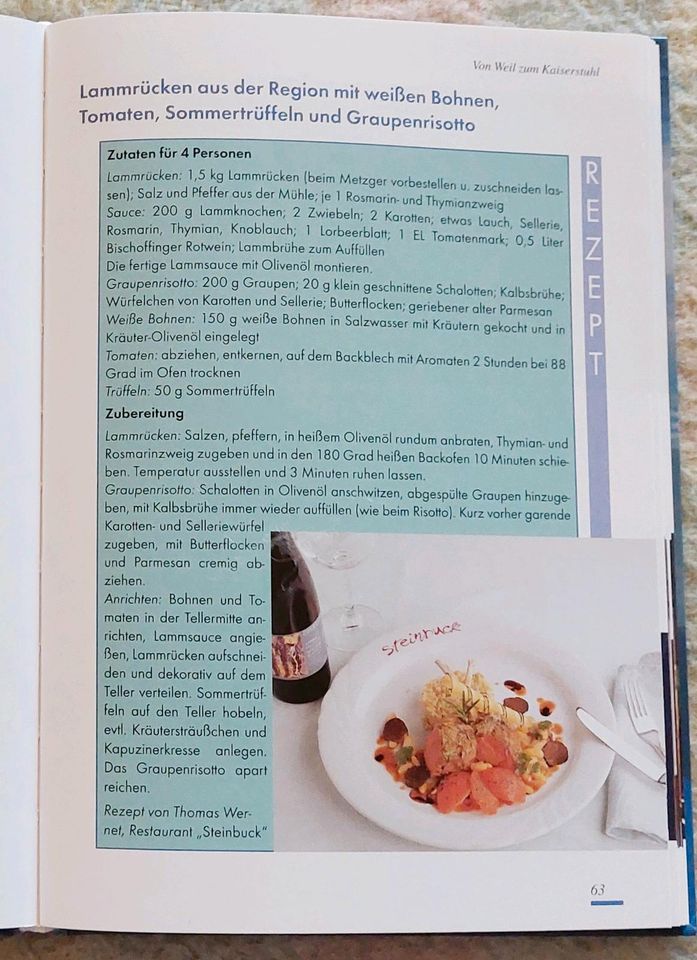 Kochbuch mit vielen Rezepten aus CH/A/F/DE - "Rhein kulinarisch" in Hürth
