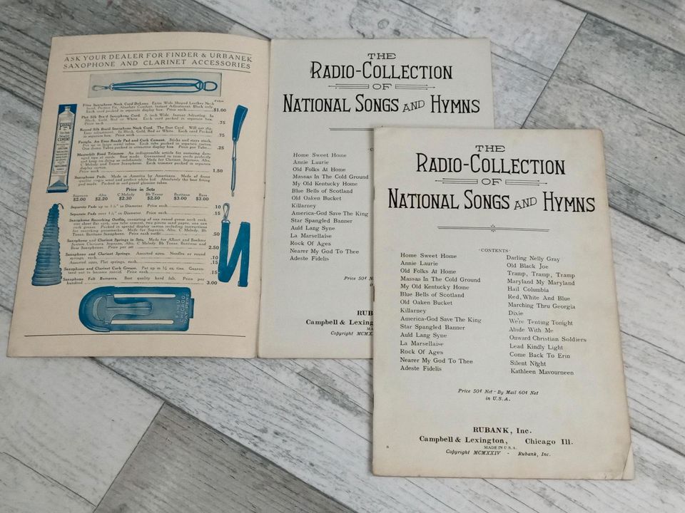 alte Noten Saxophon Piano USA 1924 "The Radio-Collection" in Zwickau
