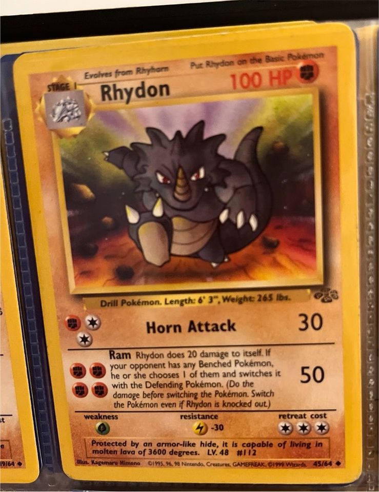 Pokémonkarte „Rhydon“ - 45/64 in Essen-West