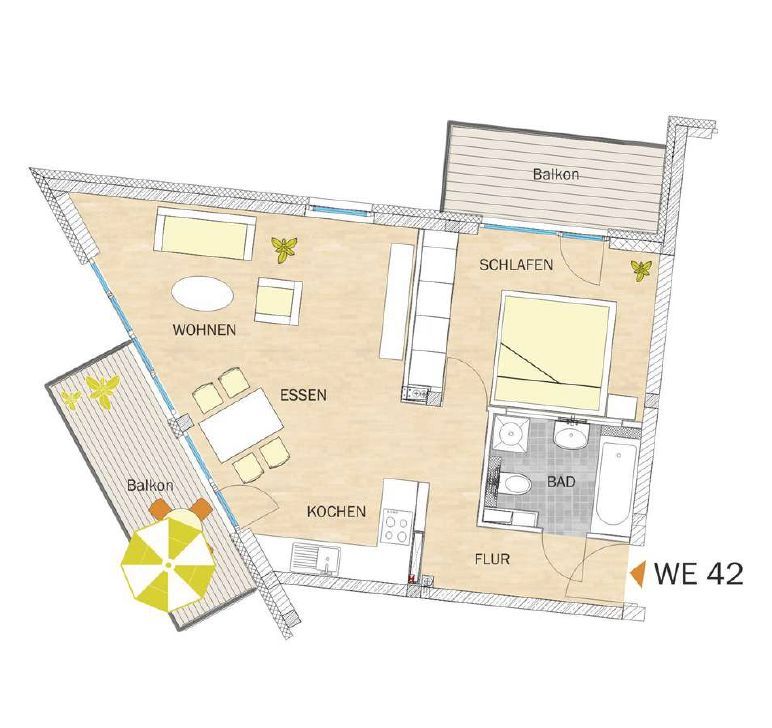 AlphaForum Frechen ++ Schicke 2-Zimmer-Wohnung mit 2 Balkonen ++ in Frechen