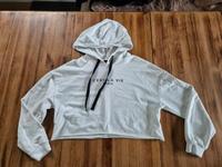 Kurz geschnittenes weißer Kapuzenpulli Sweatshirt scheint Gr. S M Hessen - Flieden Vorschau