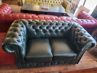 H758 Chesterfield Sofa Couch Leder Dunkelgrün 1,70 m Niedersachsen - Nordhorn Vorschau