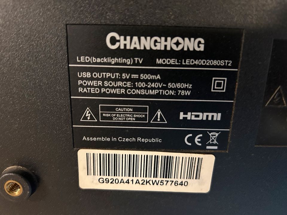 LED TV Fernseher 40 Zoll Changhong ähnlich Samsung oder Sony in Bochum