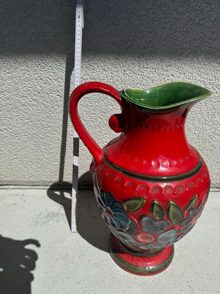 Schöne rote Vase Dekorative 50 cm große Blumenvase in Berlin