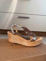 Unisa Sandalen, Plateau, Silber/braun, Größe 37 Nordrhein-Westfalen - Herzebrock-Clarholz Vorschau