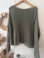 Zara Häkel Pulli M 38 Pullover Sommer grün Khaki Boho Düsseldorf - Pempelfort Vorschau