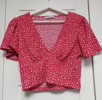 Only/Pigalle Bluse/Shirt/Top/Crop Top rot/weiß Gr. L NEU Nordrhein-Westfalen - Kerken Vorschau