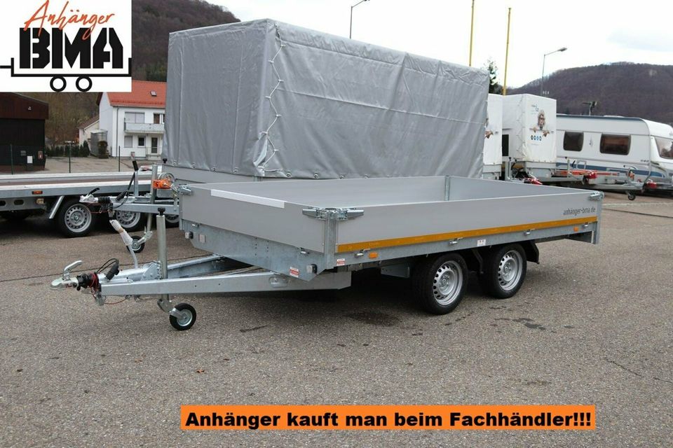 EDUARD Anhänger Hochlader 356x200x30 2700kg 63cm Ladehöhe NEU in Tannheim