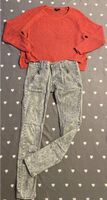 Set jeans Pulli Pullover hellgrau pink rot M L 38 40 Bayern - Kempten Vorschau