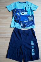 blauer Kurzarm Schlafanzug Größe 110/116 Niedersachsen - Oldenburg Vorschau