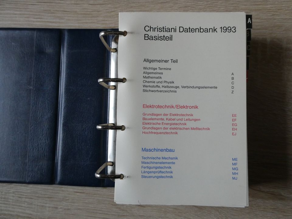 Christiani Datenbank 1993 Basisteil Elektrotechnik Maschinenbau in Aurich