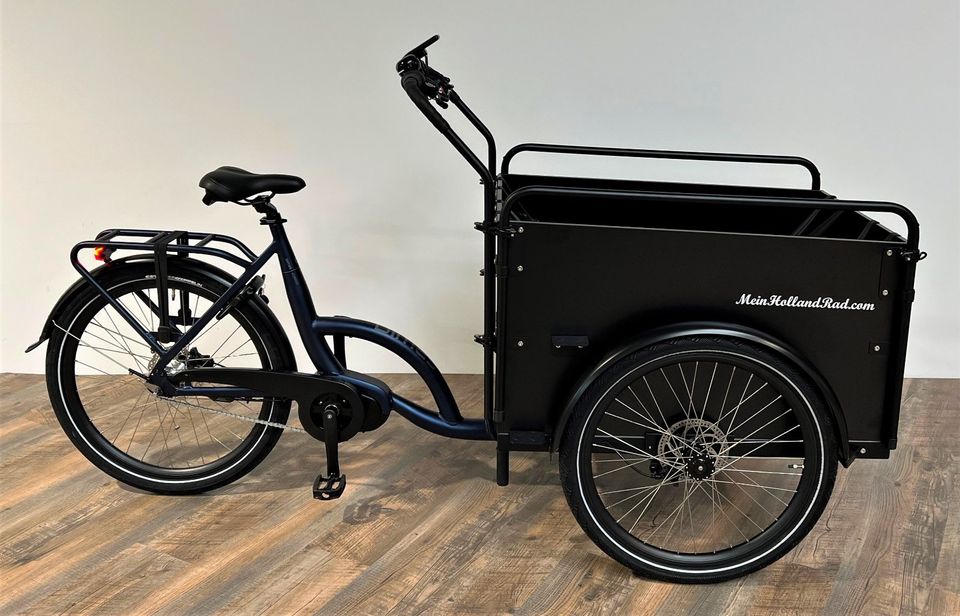 Lastenrad E Cargo E-Bike Bimas Premium Bakfiets auf Lager in Goch