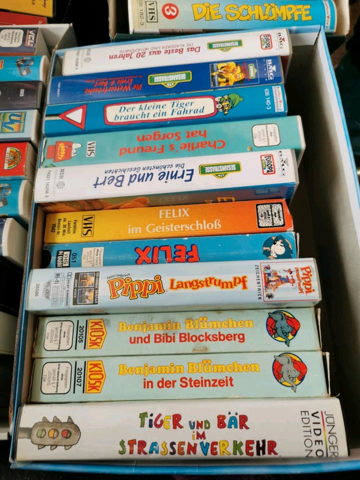 Kinder vhs, Schlümpfe,Disney,Pipi Langstrumpf,Sesamstraße in Grebenstein