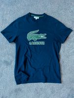 Lacoste Tshirt M Blau mit Logo Niedersachsen - Uplengen Vorschau