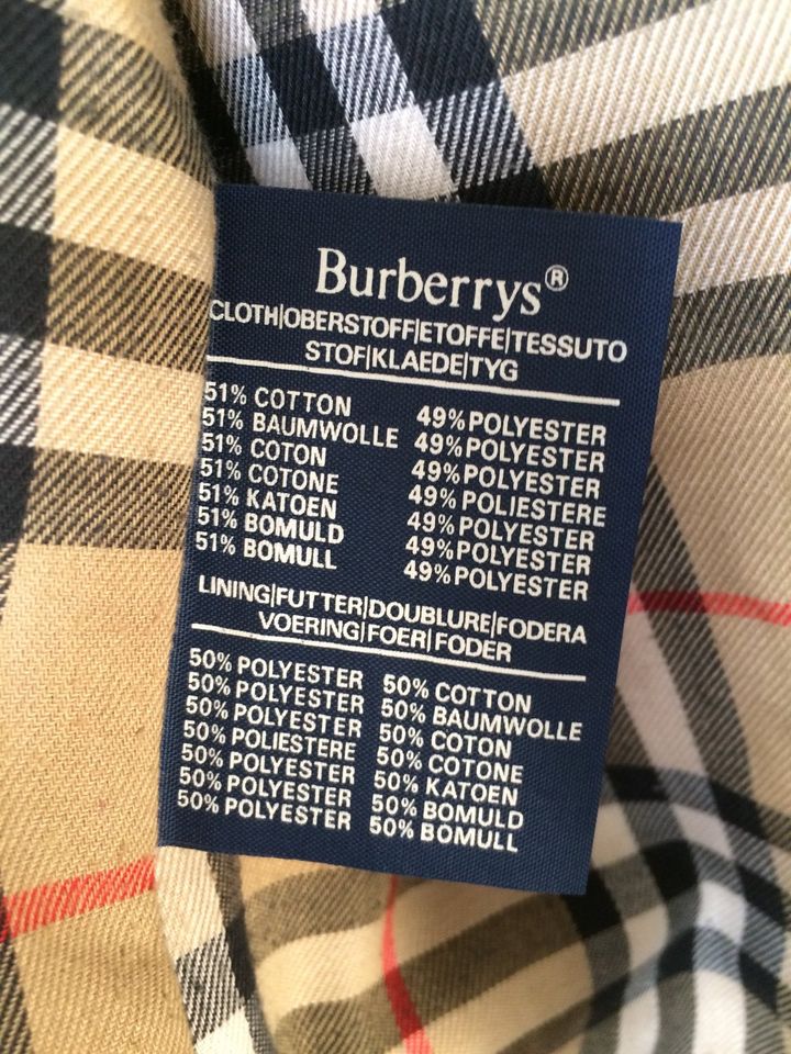 Burberry Trenchcoat, beige, Größe 54, in sehr guter Zustand in Königstein im Taunus