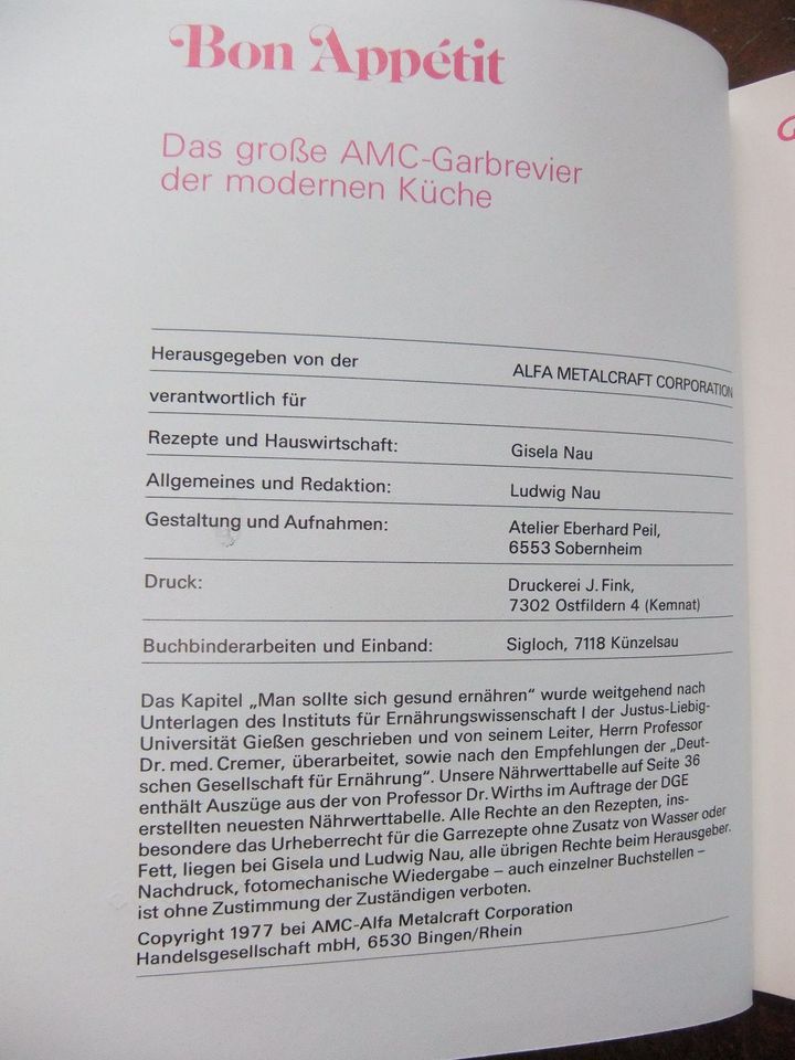 Kochbuch Marke AMC in Regensburg