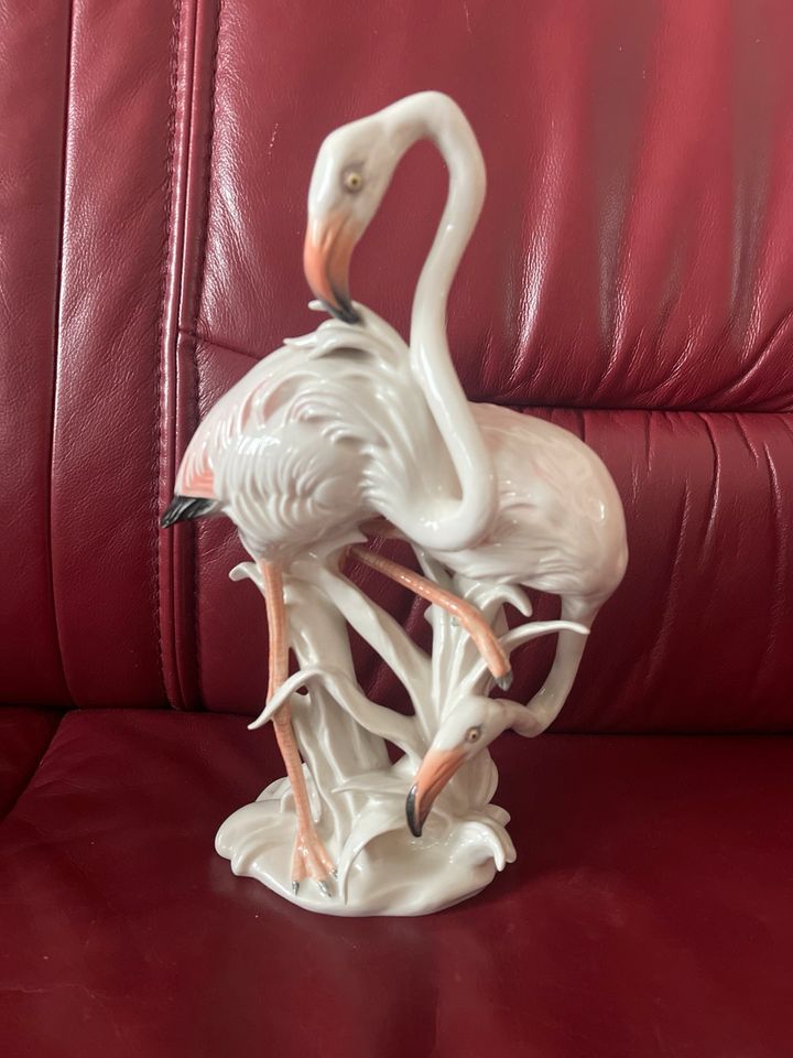 Karl Ens Porzellan, Figur, Vogel Flamingo, RARITÄT in Rudolstadt