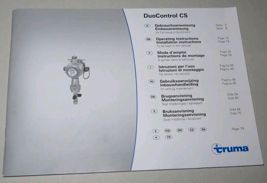 Truma DuoControl CS, 30mbar, horizontal in Bad Bodenteich