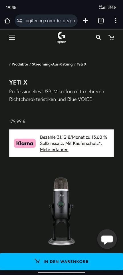 Blue Microphone Yeti X in Hindelang