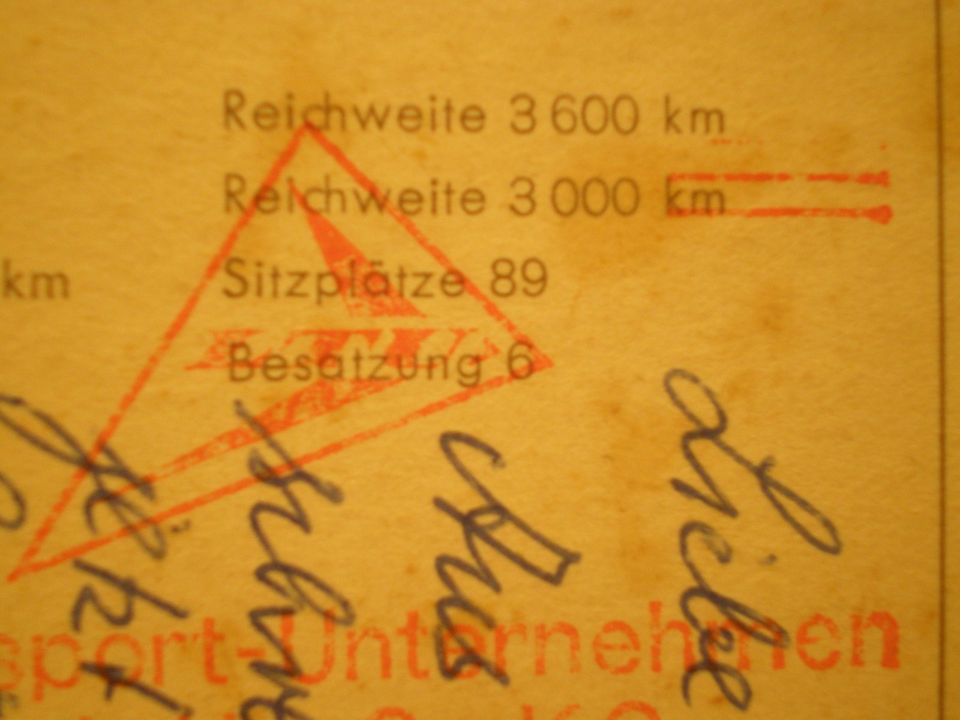 Alte "Caravelle-Postkarte"Echt geschrieben 1969 in dem Flugzeug! in Harsewinkel