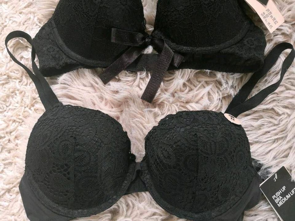 NEU Push up BHs 75B H&M Spitze rosa schwarz Unterwäsche Damen ab in Bielefeld