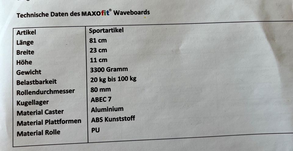 2x Maxofit Waveboard Serie XL Pro close Style in Bielefeld