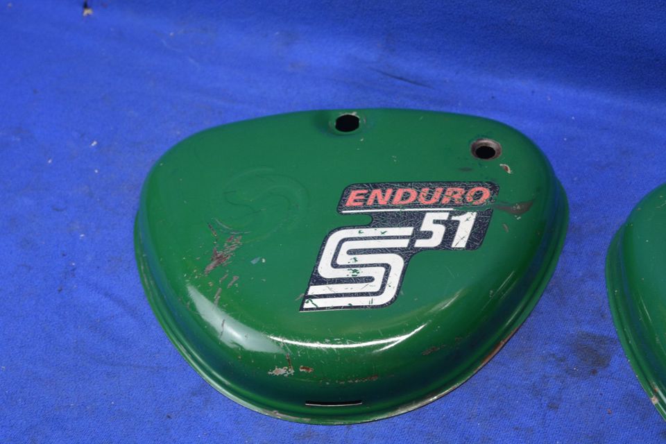 simson s51 enduro  herzkasten deckel billiard grün patina ddr in Tharandt