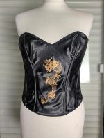 Schwarz Corsage Korsett Corsagentop Gold Drache Print M 38 Gothic Nordrhein-Westfalen - Werl Vorschau