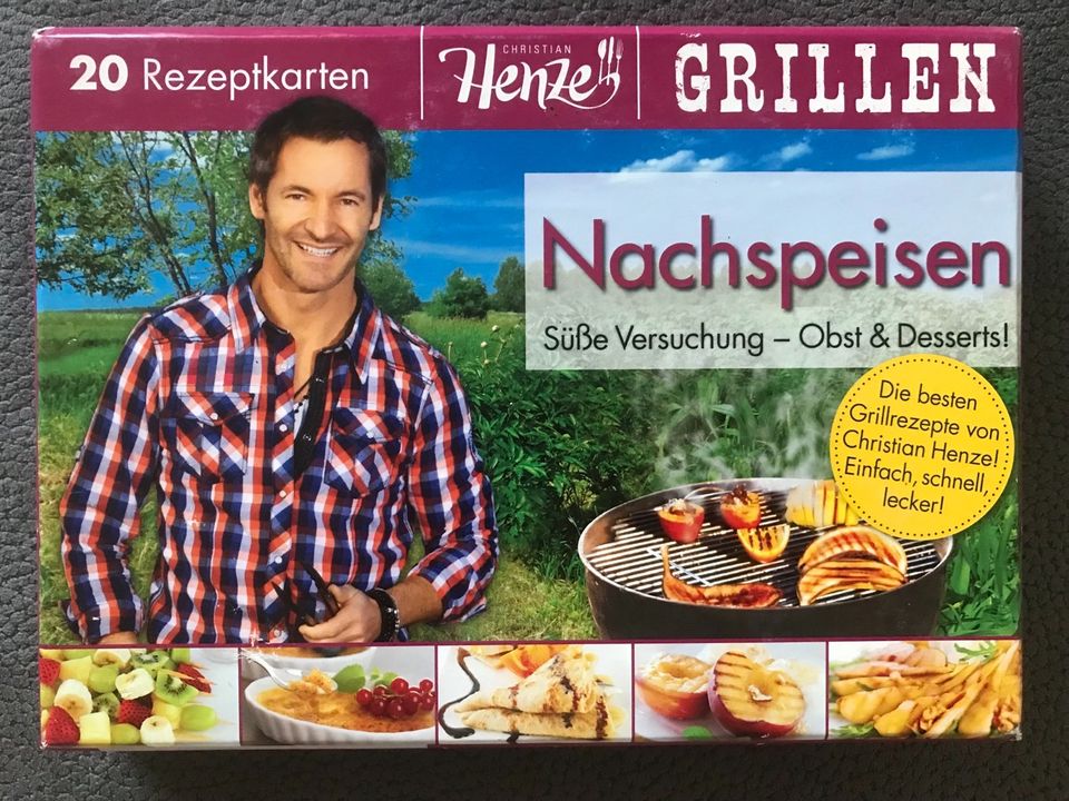 Christian Henze Grillen Nachspeisen 20 Rezeptkarten in Elxleben an der Gera