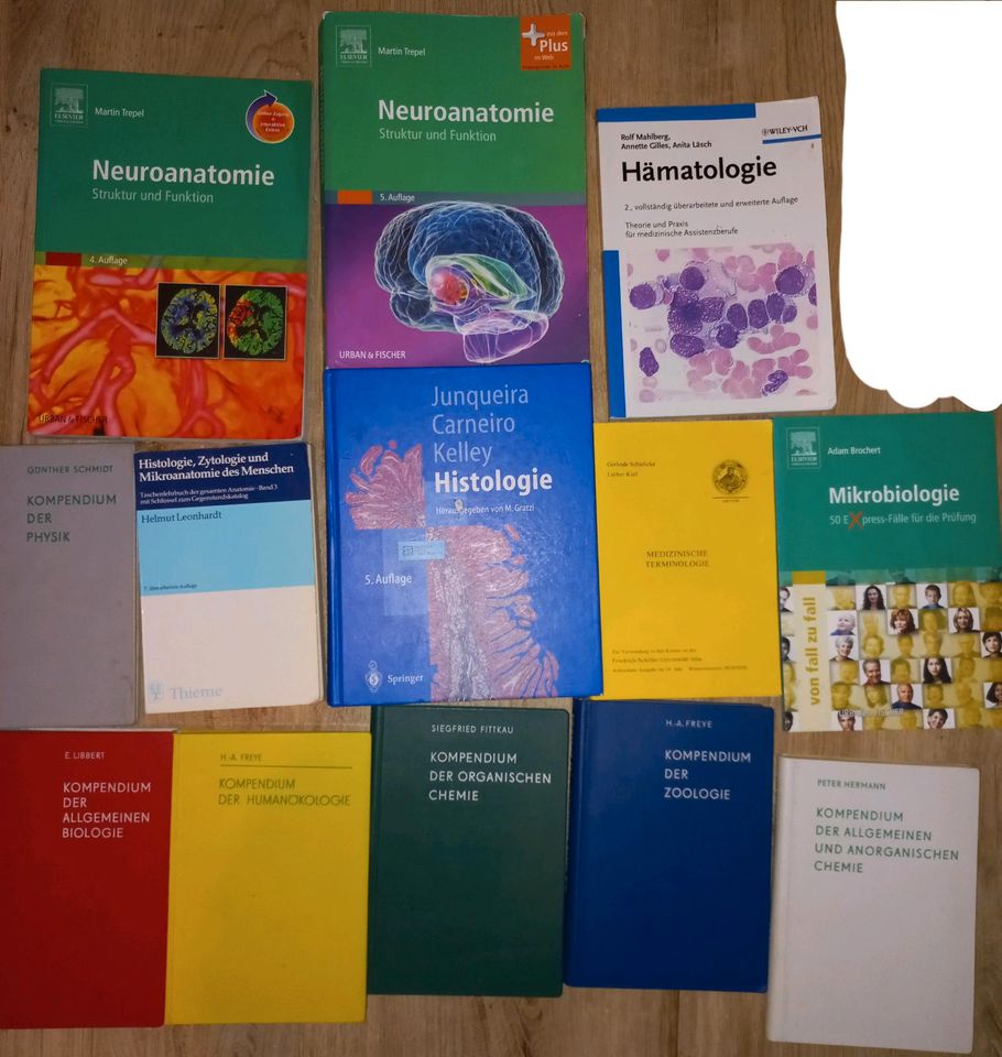 Medizinbücher Histologie, Neuroanatomie, Mikrobiologie, Hämatolog in Jena