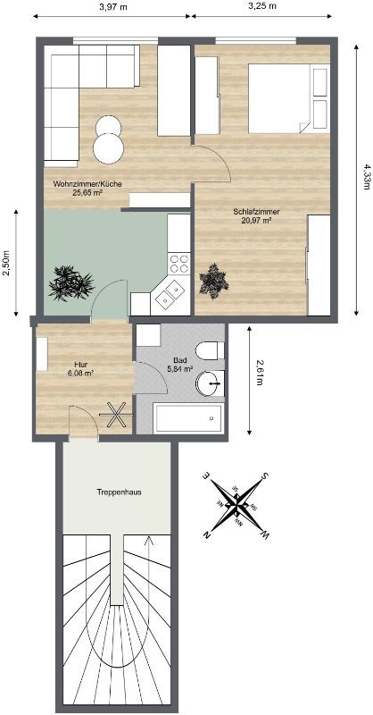 Ansprechende 2-Raum-Wohnung im Altbau! in Riesa