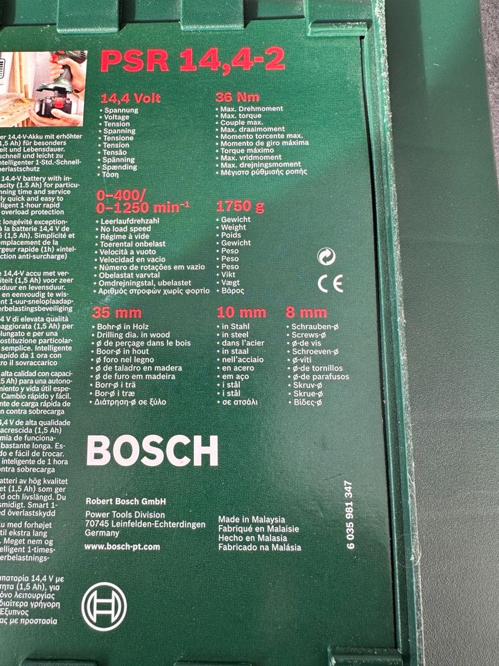 Bosch Akkuschrauber PSR 14,4-2 LI mit Koffer Top-Zustand in Bayreuth