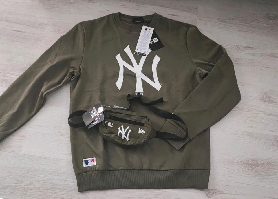 Herren New York Yankees Sweatshirt und Bauchtasche Gr. L grün Neu in Großostheim