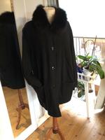 Wollmantel mit Fellbesatz schwarz Hauber Fashion 42 Bayern - Bad Tölz Vorschau