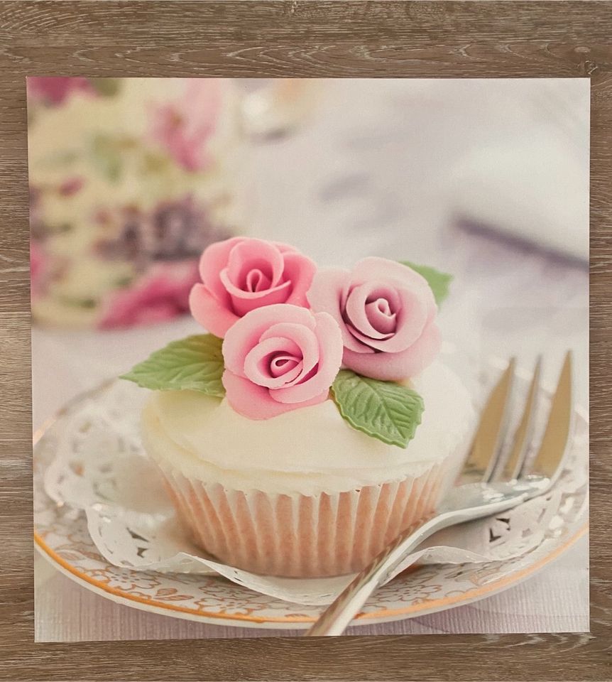 Bild Muffin Cupcake rosa Leinwand 37 x 37 cm in Lübeck