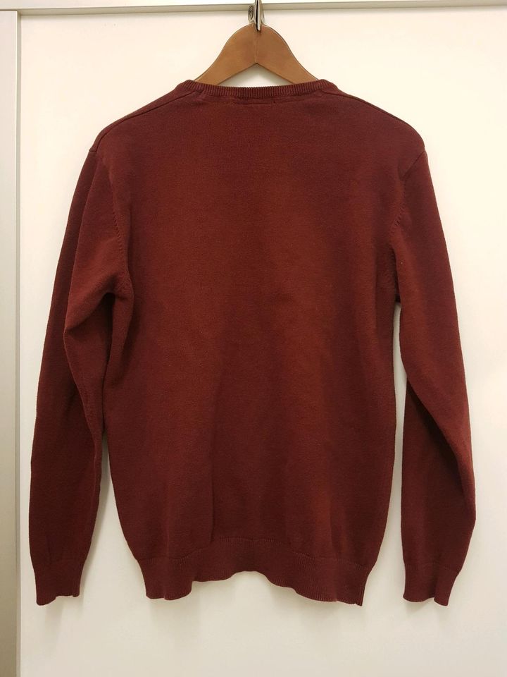 Herren pulli pullover rot burgunderrot L oberteil in Hamburg