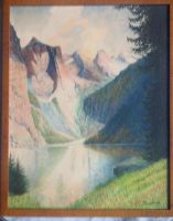 Aquarell „Berg mit See“, Singnatur „Romberg“, 37 cm x 46 cm Süd - Niederrad Vorschau