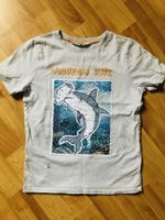 Kurzarm TShirt T-Shirt Hammerhai Hai Pailletten weiß H&M Gr 134 Mitte - Tiergarten Vorschau
