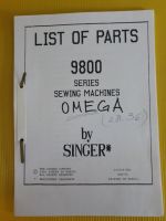 SINGER Teileliste Serie 9800, z.B. Omega 36 engl. Sprache Rheinland-Pfalz - Worms Vorschau