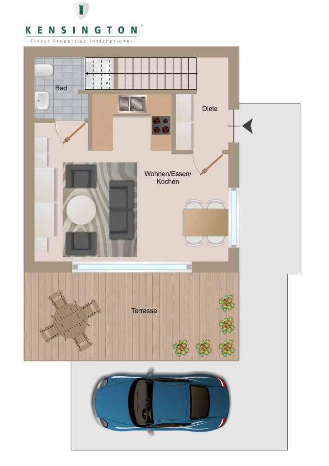 Meer erleben! Wohlfühlen in Ihrer Neubau-Maisonette Wohnung mit Terrasse in Dornumersiel in Dornum