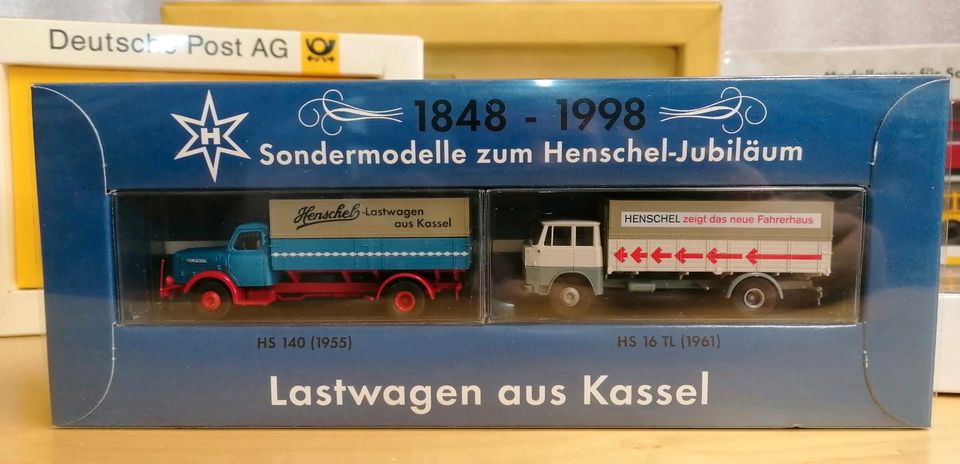 Brekina Automodell Sets 1/87 Deutsche Post in Laer